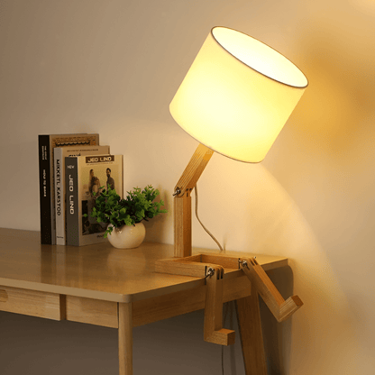 Zerelle – Adjustable Lamp with Wood Details